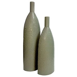 Vase décoratif rétro de style mid-century moderne, orange, en forme de bouteille, art pop, espace-âge, pour la décoration esthétique de la pièce, centre de table de mariage - Product Image 6