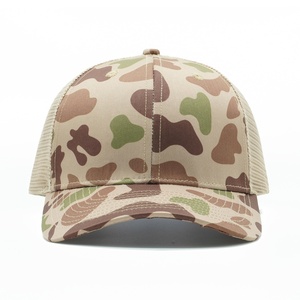 Casquette Trucker 6 Panneaux en Toile Personnalisée, Motif Camouflage, Tendance, Performance Cyclisme, Extérieur, Hip Hop, Injae Vina Vietnam, OEM - Product Image 1