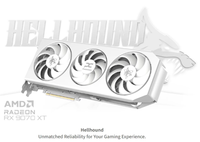 Carte graphique de bureau PowerColor Hellhound RX 9070 XT 16 Go MXM avec ventilateur, interface 128 bits, DirectX 12, vitesse de mémoire 5 ns