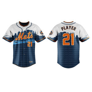 WHOLESALE SUBLIMATED BASEBALL JERSEY SHIRT STREET STYLE YOUTH UNISEX CUSTOM BUTTON up EMBROIDERY BASEBALL JERSEYS PRINTED 2024 - Product Image 2