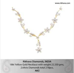 Collar de diamantes reales de oro amarillo más efectivo, colgante de joyería fina de lujo por exportador a precio asequible, collar de diamantes - Product Image 2