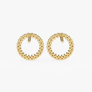 Pendientes de joyería fina Fiestas Aniversarios Compromisos Pendientes circulares a granel al por mayor de moda - Product Image 2