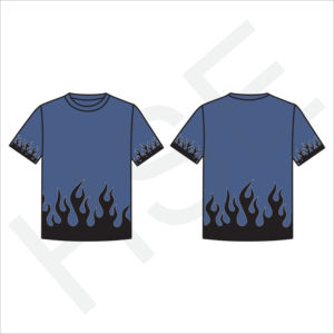 T-shirt unisexe en coton avec motif flamme, graphique tendance - Product Image 5