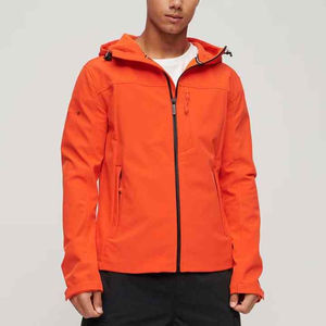 Veste Softshell Homme Hiver à Capuche en Toile Sur Mesure Haute Qualité Coupe Slim Respirante Imperméable - Product Image 1