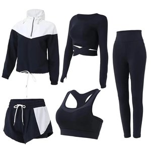 Ensemble de yoga pour femmes en gros 5 pièces vêtements de sport d'entraînement respirants tenue de fitness - Product Image 1