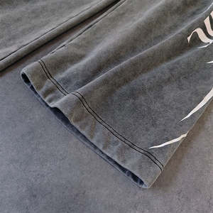 กางเกงวอร์มสีเทาสำหรับผู้ชาย คุณภาพสูง เอวยางยืดสั่งทำพิเศษ ระบายอากาศได้ดี เป็นมิตรกับสิ่งแวดล้อม ผ้าหนา พิมพ์ลายโลโก้ สไตล์ย้อมสีแบบแอซิดวอช - Product Image 6