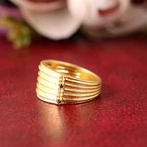 2024 Dazan New Ins 18K Gold Platedทําให้เสื่อมเสียฟรีคุณภาพสูงVINTAGEลายแหวนกันน้ําสําหรับช่อดอกไม้ - Product Image 5