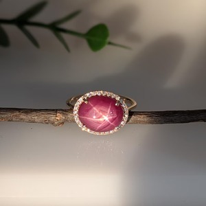July Natural Vintage Unisex Star Ruby Gemstone <b>Ring</b> 925 Sterling Silver Prong Setting for Weddings and Parties - Product Image 2