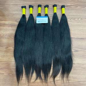 Bébé un donneur extension de cheveux en vrac couleur noire naturelle 10- 26 pouces cheveux de bébé vietnamien super double dessiné - Product Image 3