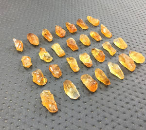 10 pièces grappe de Citrine naturelle forme inégale brute pierres précieuses en vrac 10x20-12x21mm Citrine pierre précieuse brute pour la fabrication de bijoux - Product Image 2