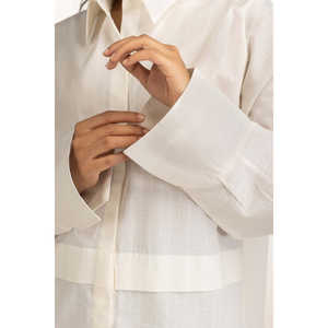 Chemises décontractées en tissu popeline simple WM-CS-SS25-502 coupe classique - Product Image 6