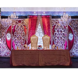 Classic Gold Theme <b>Wedding</b> Stage Backdrop Panels Grand <b>Wedding</b> Venue Backdrop <b>Frame</b> Stunning Asian <b>Wedding</b> Stage Backdrop <b>Frames</b> - Product Image 1