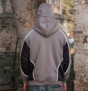 Custom Logo Embroidery Double Hooded Ninja Pullover Balaclava <b>Hoodies</b> for Man Full Zip <b>Thermal</b> Men's Sweatshirts - Product Image 6