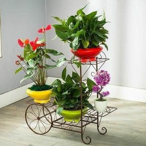 Elegant designer <b>metal</b> flower <b>stand</b> with artistic handwork for garden events home living rooms or rustic wedding decor - Product Image 2