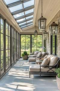 Techo inclinado eléctrico móvil Terraza Cubierta de piscina Invernadero automático Retráctil Sunroom Recinto de policarbonato Aleación de aluminio - Product Image 3