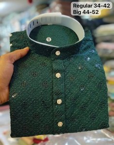 ชุดนอน Kurta ดีไซเนอร์ของผู้ชายโดยผ้า fabzone - Product Image 5