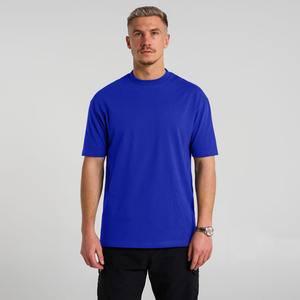 T-shirt en jersey 100% coton lourd personnalisé en gros pour hommes grande taille à manches courtes vêtements décontractés et de sport design respirant - Product Image 6