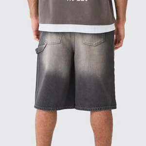 กางเกงขาสั้นผ้ายีนส์ของผู้ชายกางเกงขาสั้นแห้งเร็วระบายอากาศได้ดีสีกลางเอวโดยตรงขายส่งสำหรับฤดูร้อน - Product Image 4