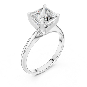 Anillo de Diamante Cultivado en Laboratorio de 2 Quilates con Corte Princesa en Oro Amarillo de 14K para Mujer |   Certificado por IGI |   Bañado en Oro |   Ropa de Fiesta Moderna para el Día a Día - Product Image 5