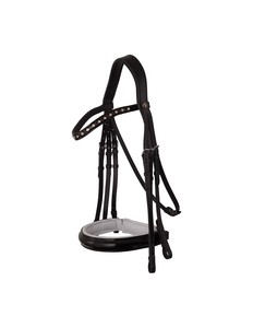 Bridon anatomique droit en cuir véritable de qualité supérieure pour chevaux, accessoires équestres - Product Image 3