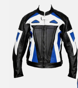 Chaquetas de moto transpirables personalizadas de cuero genuino con paneles samtex de cuatro vías - Product Image 3