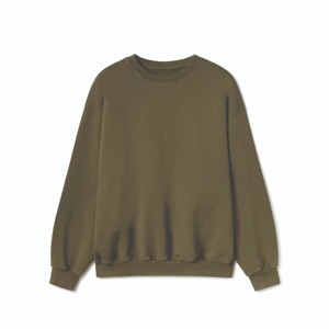 Polaire vierge de haute qualité col rond Logo personnalisé 63% coton 37% polyester pull 330gsm poids lourd sweat-shirt pour hommes - Product Image 3