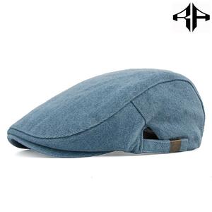 Boina de algodón informal ATLANTIC para hombre, sombrero de mezclilla Sun Ivy Golf, ajustable, personalizable para deportes de playa, fiesta, cuatro - Product Image 6