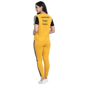 Customized Logo Design <b>Women's</b> Casual Tshirts Trousers Tracksuits High Quality Waterproof OEM Printed Embroidered Custom Designs - Product Image 4