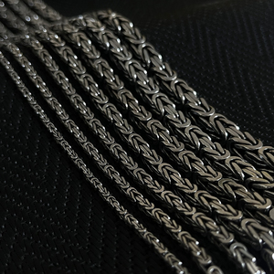 Wholesale 4.5 mm Silver Hi Hop King <b>Byzantine</b> <b>Bracelet</b> with Diamond From Turkey Men's Jewelry for Gifts - Product Image 2