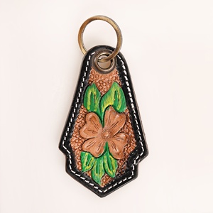 Porte-clés en cuir de vachette personnalisé, article cadeau - Product Image 5