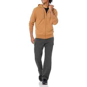 Sweat à capuche zippé en molleton pour hommes coupe surdimensionnée avec mélange de coton doux pour Street Style Gym Travel Wear Winter Season - Product Image 1