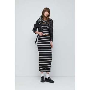 Falda Casual de Pana a Rayas con Cintura Natural 100% Algodón - Product Image 2