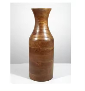 Buena Venta de jarrones de madera decorativos hechos a mano Hotel Hogar y restaurante accesorios de decoración jarrones de flores - Product Image 2