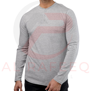 Camisa de algodón de manga larga con estampado de la mejor calidad para hombre, poliéster de algodón transpirable y de secado rápido con diseño de patrón sólido - Product Image 3
