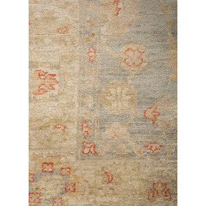 Tapis en laine noué à la main Aalam Blue Pae-6106 9x12 rectangulaire à motif médaillon pour la décoration de la maison, du salon ou de l'couloir - Product Image 3