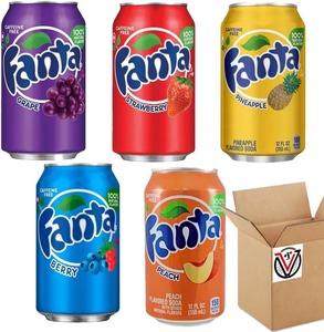 Refresco Fanta Americano al por Mayor, 355 ml, Todos los Sabores Disponibles, Refresco Fanta Importado, Suministro al por Mayor / Palet - Product Image 1
