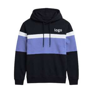 Men's Black <b>Brown</b> White Colour Blocking Hooded Sweatshirt Regular Fit Casual <b>Fleece</b> Hoodie With Front Pocket Autumn Wear 2027 - Product Image 2