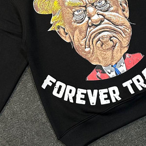 Ropa de calle de invierno holgada para hombre, sudaderas con capucha de lana de gran tamaño con bordado estampado de alta calidad, transpirables y ecológicas - Product Image 3