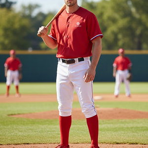 Uniforme de béisbol clásico para hombre, tela ligera y transpirable, cómodo conjunto de entrenamiento deportivo en equipo - Product Image 3