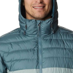Vestes matelassées en polyester pour hommes, coupe-vent, à séchage rapide, col montant, logo sur le devant, pour l'hiver - Product Image 4