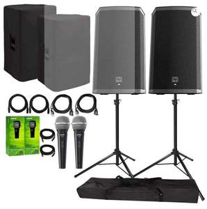 Mejor Precio: Kit de Altavoces Autoamplificados ZLX-12BT de 12 Pulgadas y 2 Vías, 1000W, con Dos Cubiertas para Altavoces y Cables - Product Image 1