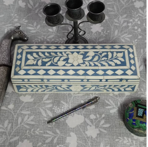 Indian Luxury Handmade Bone Inlay <b>Resin</b> Jewelry Decorative Storage Customized Bone Inlay Bone Inlay Jewellery Packaging Storage - Product Image 4