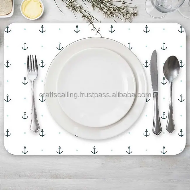 Customized Traditional Individual Table Mat Custom Design Printed High Quality table Decoration by Crafts Calling