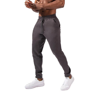 Vente en gros de pantalons pour hommes avec logo personnalisé pantalons pour hommes en polaire de sport de gymnastique pantalons de jogging empilés décontractés pour hommes - Product Image 1