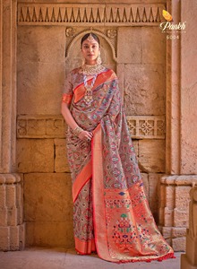 Blusa sari con estampado digital Paithani de mejor diseño tradicional indio para adultos, fabricante y proveedor de moda para mujer - Product Image 2