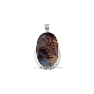 Wholesale Agate Pendant Jewelry Handmade 925 sterling Silver Jewelry Pendant Cabochon Gemstone