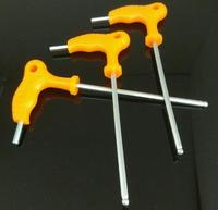 Kunci Allen Hex Tipe T Baja Anti Karat dengan Gagang Plastik Tahan Lama, Peralatan Tangan untuk Perbaikan Otomotif, Kunci T Handle