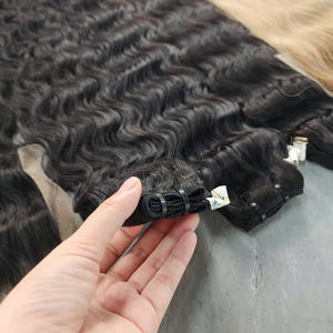 Extensiones de cabello humano virgen Remy vietnamita más vendidas estilo de onda profunda suelta Color Natural ONDA PROFUNDA COLOR NATURAL REMY HAIR - Product Image 1