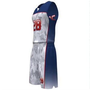 Conjunto de Uniforme de Baloncesto Sublimado Personalizado, Estampado de Camuflaje, Jersey y Pantalones Cortos que Absorben la Humedad, Ropa Deportiva Unisex para Adultos - Product Image 3
