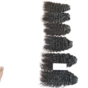 Prix de gros d'usine 100% extensions de cheveux indiens brésiliens bruts cuticule alignée vagues naturelles non transformées lâche vague profonde - Product Image 2